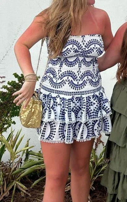 These Three Boutique Blue And White Dress - Image 3