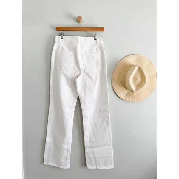 Madewell |‎ NWT Cleo Straight Jean Patch Pocket White Denim | Sz 26 - Image 9