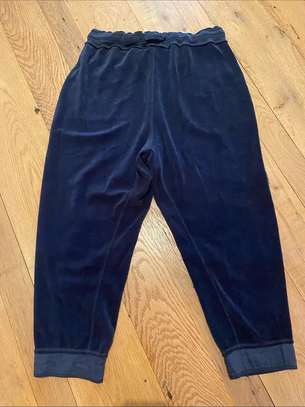Free People Movement Let It Go Velour Joggers Blue Stretch Pants Medium - Image 11