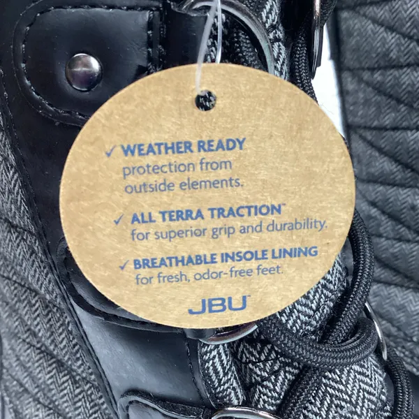JBU by Jambu Lorna Black Herringbone Winter Boots Size 9.5 NEW! - Image 6