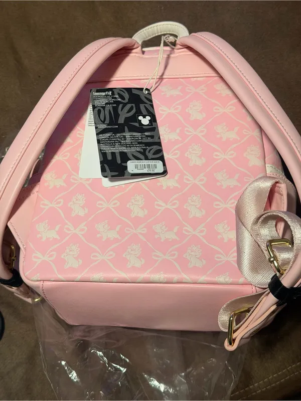 Loungefly Disney The Aristocrats Marie Bows All over Print Mini Backpack - Image 3