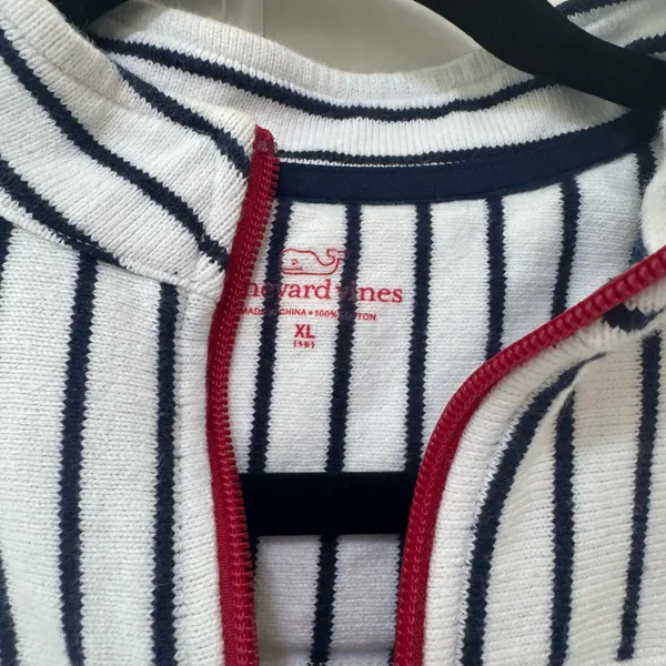 Vineyard Vines Girls Shep Shirt Sweatshirt Half Zip Striped - Image 4