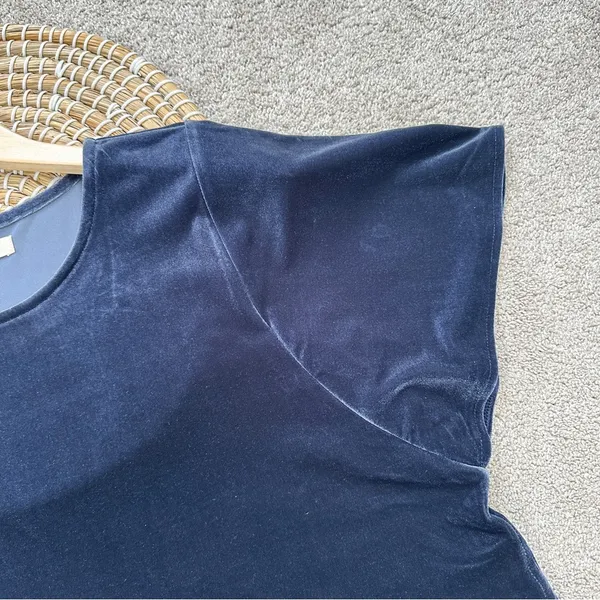 Madewell Velvet Butterfly Top Shortsleeve Fairy Whimsigoth Grunge in Deep Navy M - Image 6