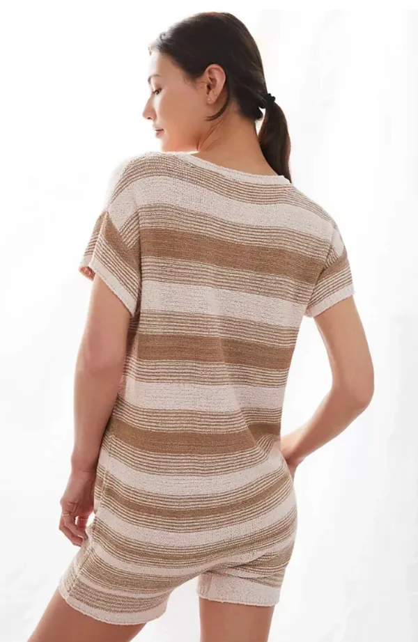Anthropologie Saturday Sunday Jaden warm knit striped romper - Image 2