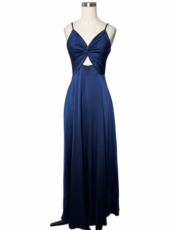 Aidan Maddox Blue Twisted Front Gown - Image 4