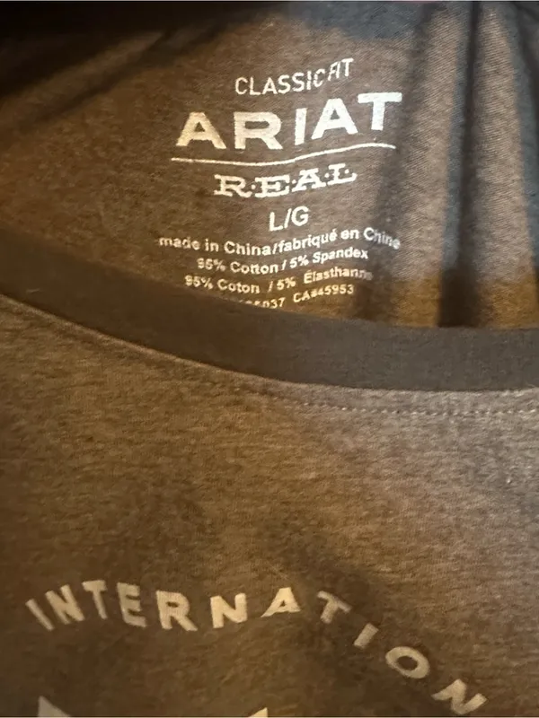 Ariat Lg Two-Tone Brown Raglan Shirt - Image 3