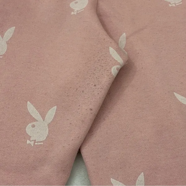 Playboy X Missguided Pink Bunny All Over Print Comfy Lounge Sweatpants Womens XS - Image 11
