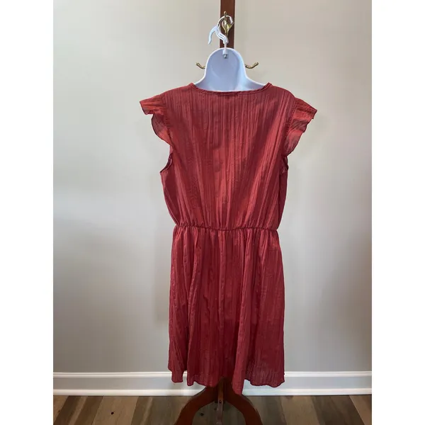 Tash & Sophie Crepe Flutter Sleeve Dress Size M Made in USA - Image 2