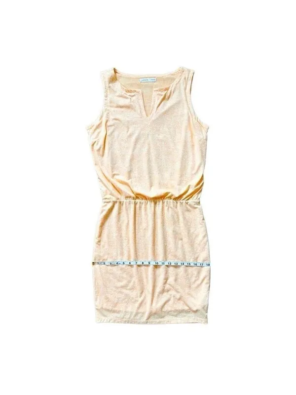Athleta Vida Tiger Lily Linen Blend Orange Sleeveless Sporty Dress Medium - Image 9