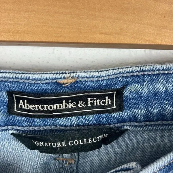 Abercrombie & Fitch high rise girlfriend patchwork jean - Image 2