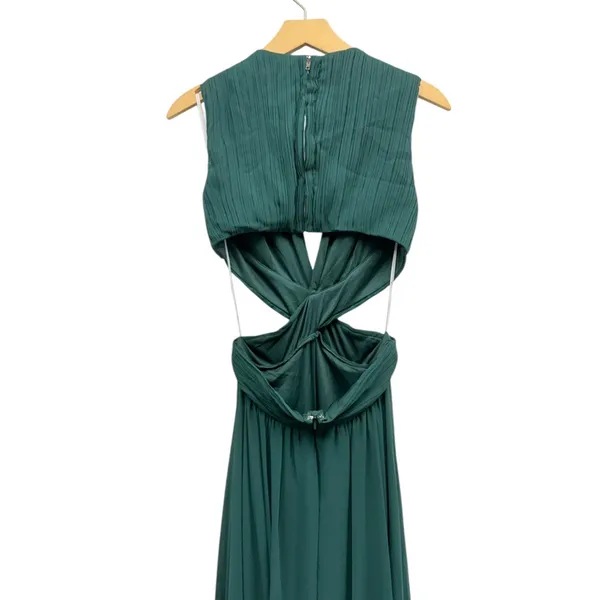 Lulus Vivid Imagination Emerald Green Cutout Maxi Dress size XL NWT - Image 4