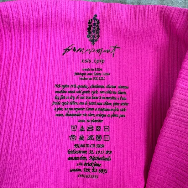 Free People FP Movement‎ Good Karma Leggings Women XS/S Pink High Rise Ribbed - Image 7