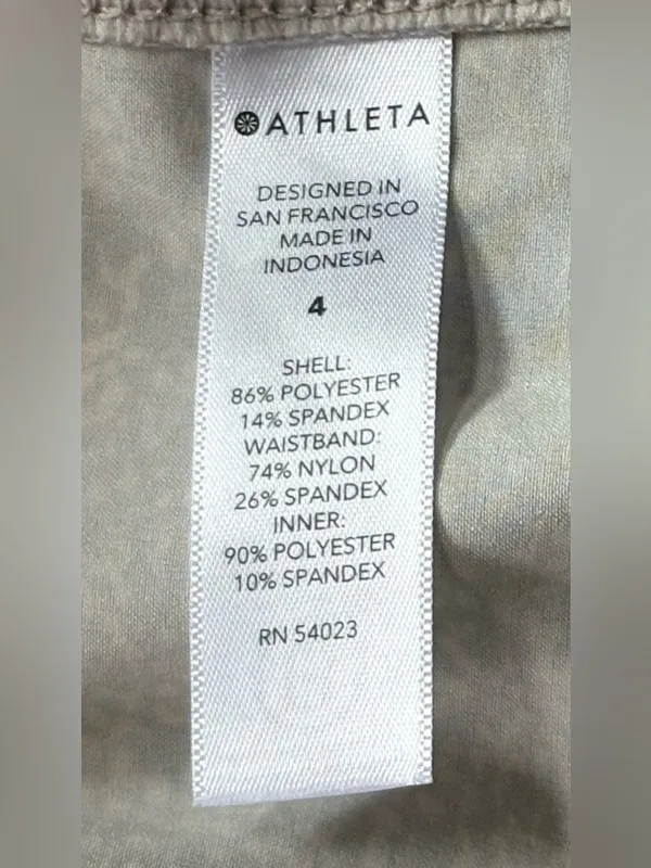 Athleta Cream & Light Green Patterned Skort Size Medium Athletic Skirt Shorts - Image 5