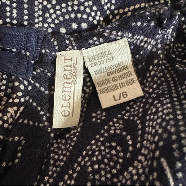 Element Eden Black Dot Paisley Print Spaghetti Strap Strapless Maxi Dress Size L - Image 15