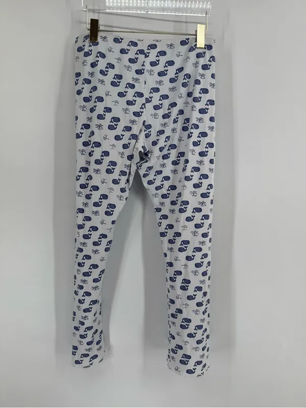 Roller Rabbit Pajama Pants Womens M White Whale Print Pima Cotton Pull On Lounge - Image 2