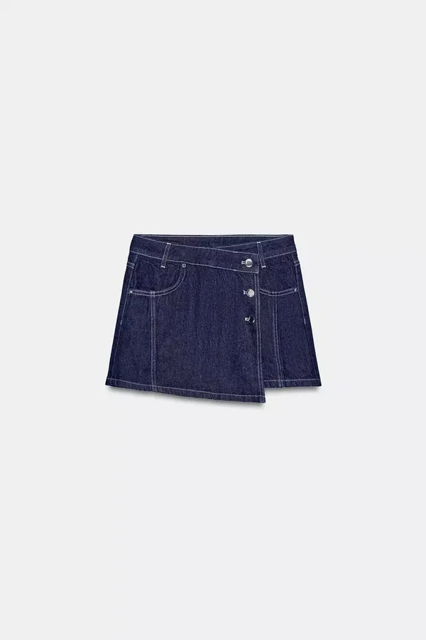 Zara Dark Denim Skort - Image 3
