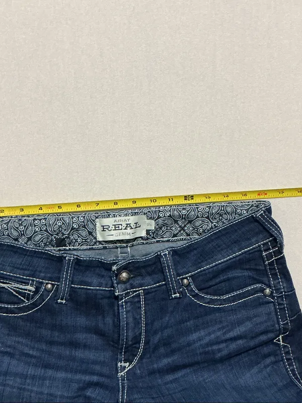 Ariat Dark Indigo Bootcut Jeans with Contrast Pocket Stitching - Image 5