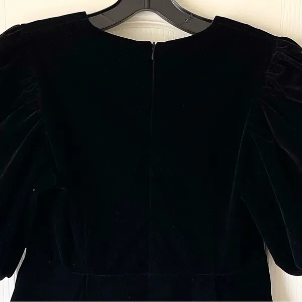 Par Violet National Anthem Velvet Babydoll Dress Mini Black‎ Small NWT - Image 8