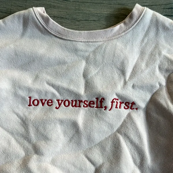 Brunette the label love yourself first pullover sweatshirt Pink Size undefined - Image 2