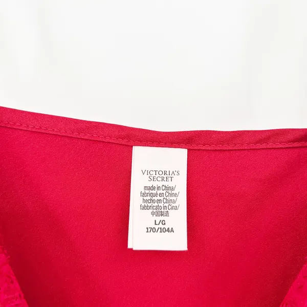 Victorias Secret VS Coquette Y2K Lace Trim Satin Babydoll Cami Slip Dress Size L - Image 4