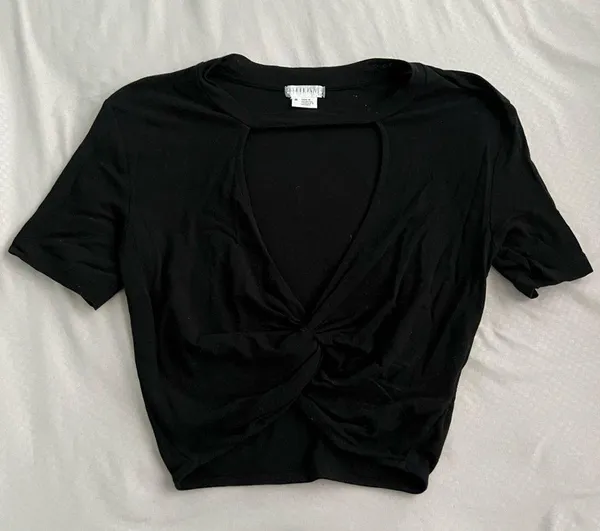 Urban Outfitters Black Cutout Top - Image 5