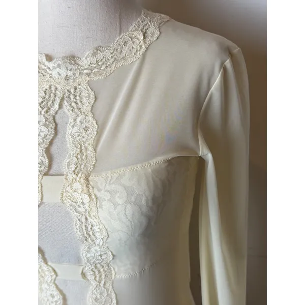 Hot As‎ Hell HAH Bodysuit Womens Small Ivory NWT Sheer Lace Mesh Sexy Bridal - Image 8