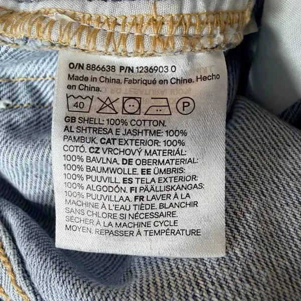 H&M Button Fly Straight Leg Jeans Size 10 - Image 6