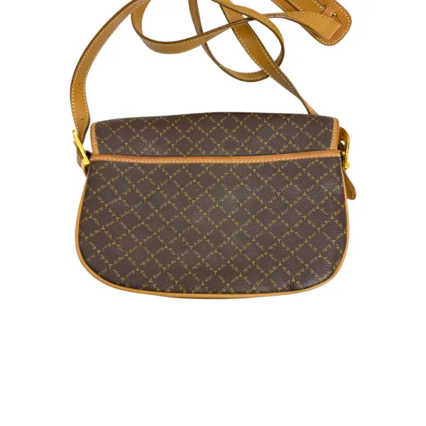 La Tour Eiffel Brown Leather Crossbody Purse Handbag Bag - Image 4