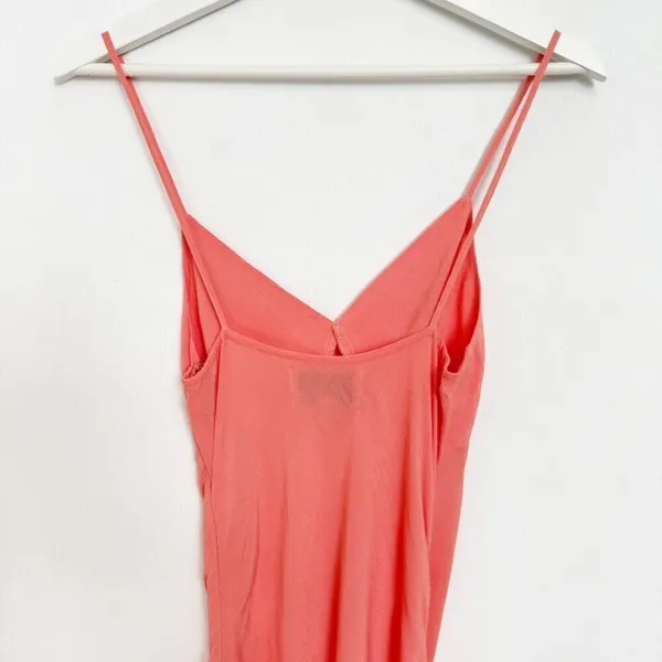 Cleobella Becket Dress Size‎ XS Coral Pink V Neck Slip Maxi Euro Summer Resort - Image 7