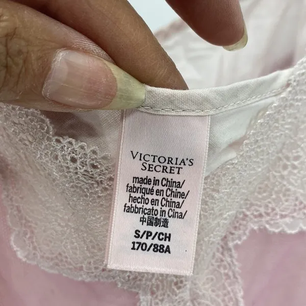 Victoria’s Secret lace tiered pink adjustable straps lined nighty Cottagecore S - Image 6