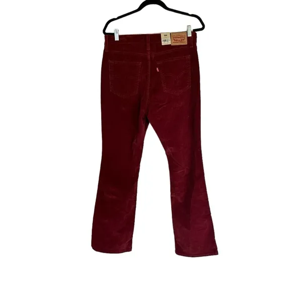 NWT LEVI'S 725 High Rise Bootcut Corduroy Jeans Color: Syrah - Red - Image 5