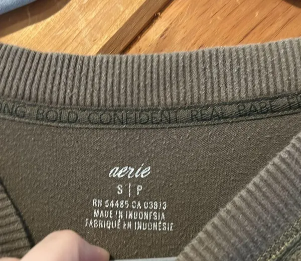 Aerie oversized coziest desert crewneck sweatshirt in hunter green - Image 5