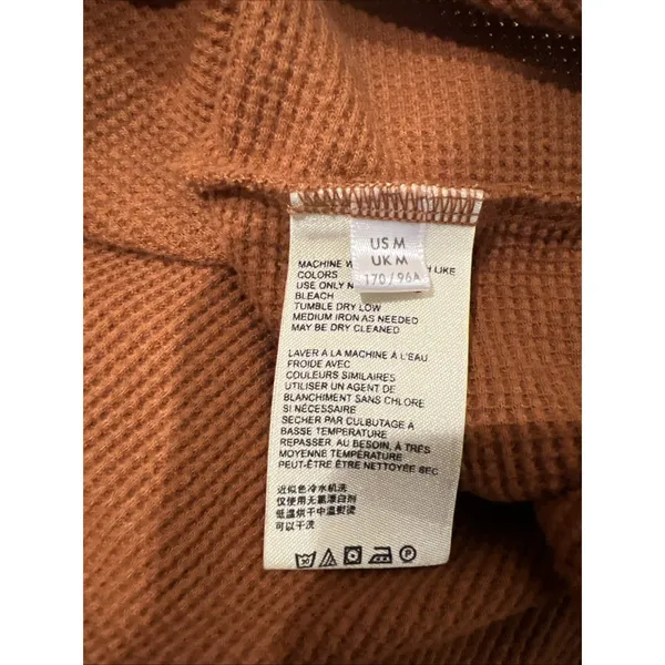 Anthropologie Maeve Eliza Henley Babydoll Tunic Top Brown Waffle Knit‎ Boho - Image 6