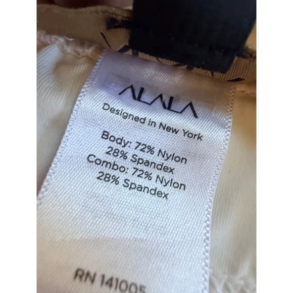 Alala Tie Front Sports Bra‎ Cream Off White Criss Cross Back Small - Image 5