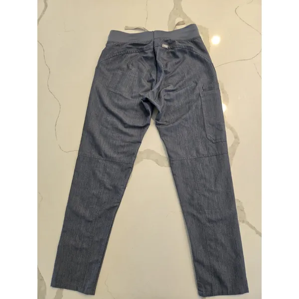 FIGS Technical Collection Scrub Pants Size Small Heather Gray Zip Pockets - Image 5