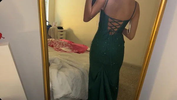 Sherri Hill Dress Prom Emerald Green - Image 2