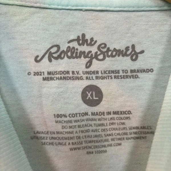 The Rolling Stones Hot Lips Pop Art Rock Pastel Tie Dye XL - Image 4