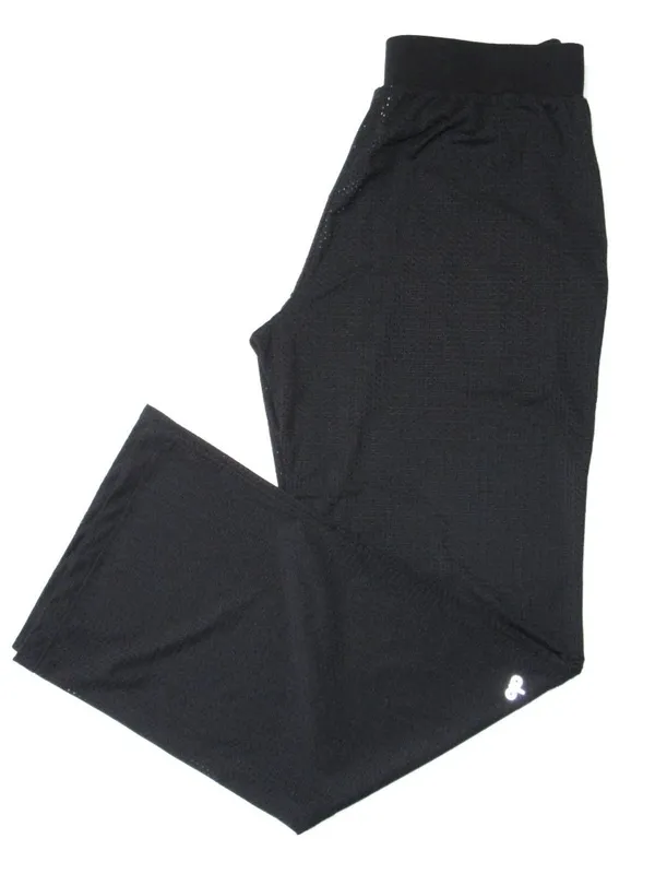 NWT Alo W51178R Mesh All-Star Wide Leg Pant in Black Sheer Lightweight Pants M - Image 9