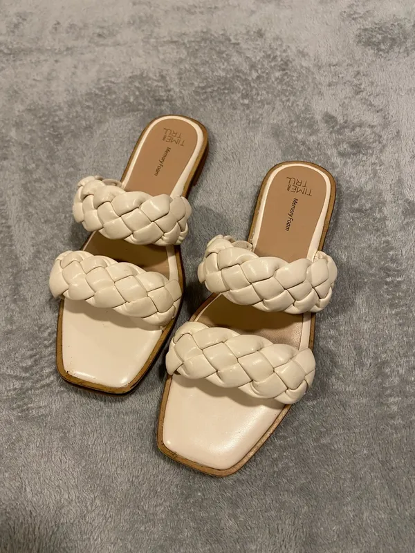 Time and Tru Braided Two Band Memory Foam Sandals - Image 2