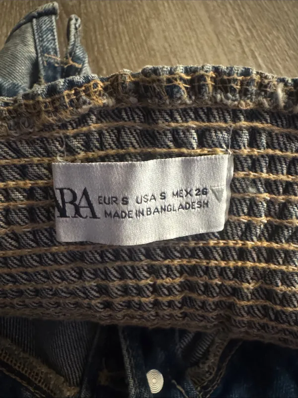 Zara Denim Corset Top Sz Small - Image 5