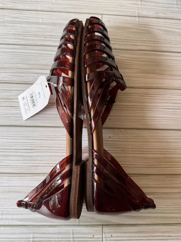 Time and Tru Women's Huarache Jelly Sandals Flats Sz 9.5 NWT - Image 2