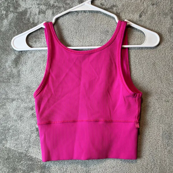 Lululemon Power Pivot Ribbed Tank Top Sonic Pink Size‎ 2 - Image 5