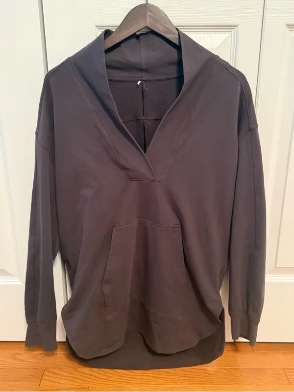 lululemon LA Oversized Long Sleeve Tunic in Dark Gray - Image 3