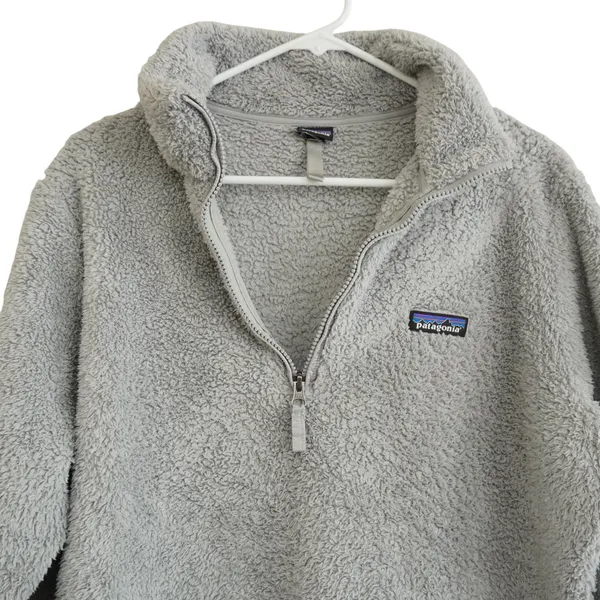 Patagonia Los Gatos 1/4 Zip Fleece‎ Pullover Light Grey Women's Cozy Athleisure - Image 2