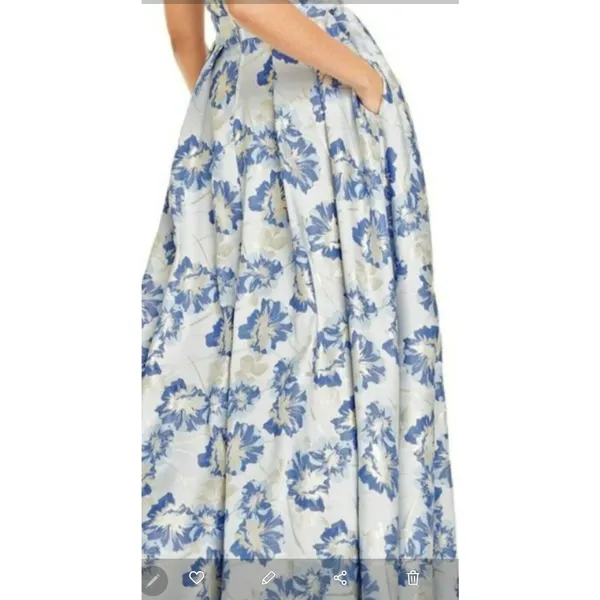 Speechless Blue‎ Metallic Halter Evening Formal Dress Gown Size 0 New with Tags - Image 2
