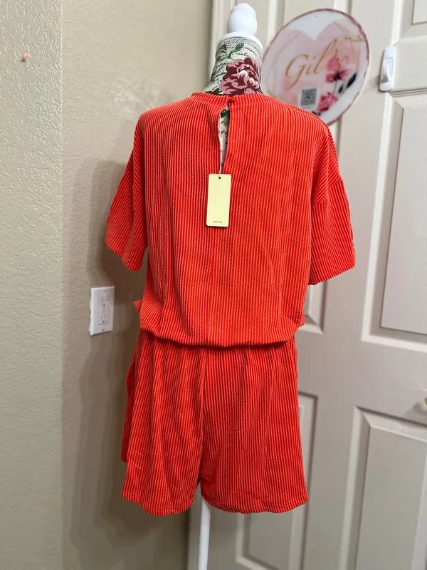 NWT Ekouaer Casual Elastic Waist Romper Dress L - Image 4