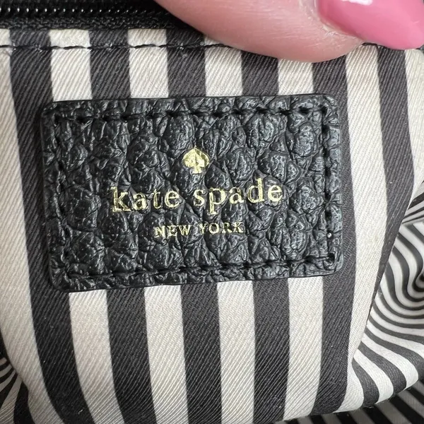 Kate Spade Lydia Southport Ave Shoulder Bag Large New York Black Pebbled Leather - Image 15