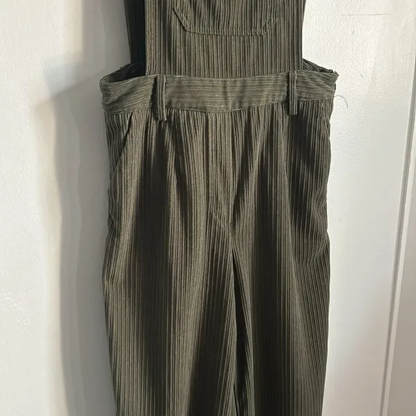 Cider Corduroy Adjustable Button Strap Casual Relaxed Backless Overalls - Image 4