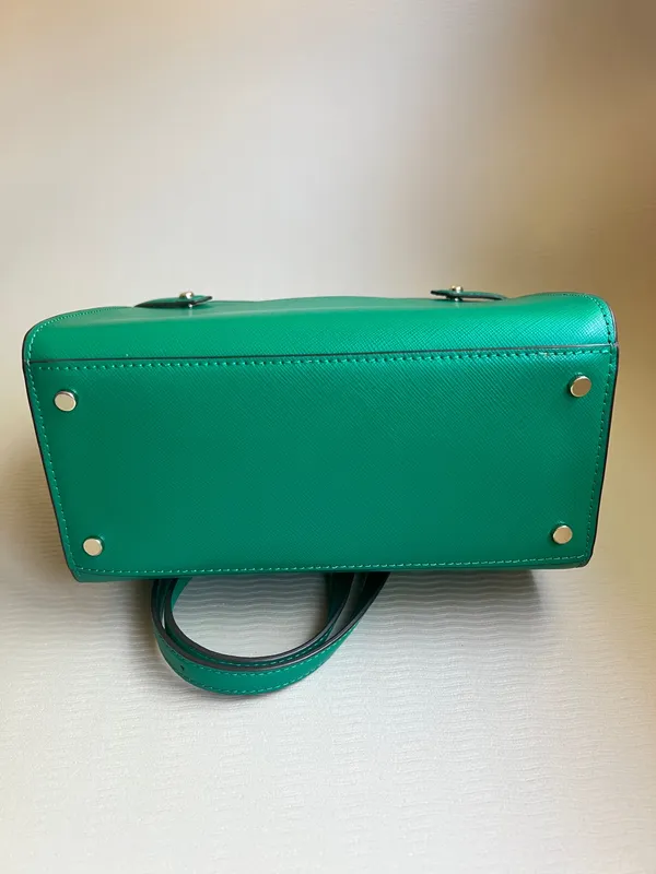 Kate Spade Staci Medium Satchel Green Saffiano Leather Crossbody Bag - Image 7