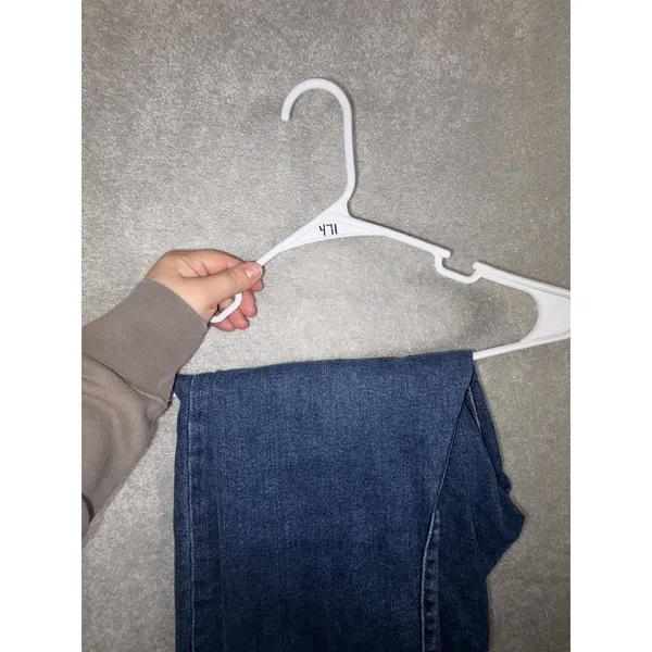 levis womens wedgie straight jeans‎ dark wash raw hem fray 32 - Image 12